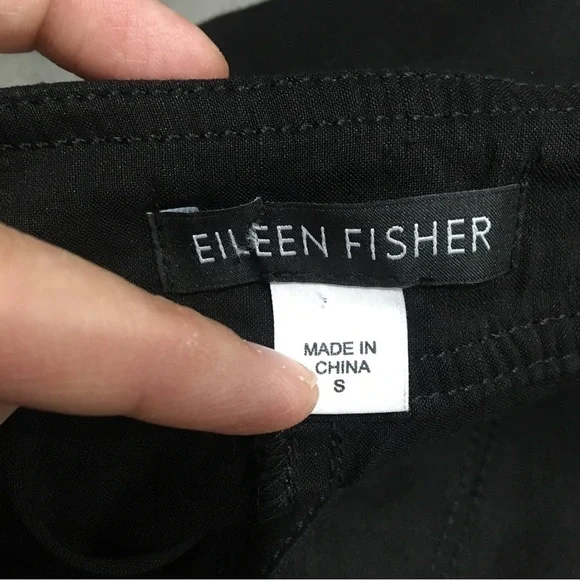 Eileen Fisher NWOT Straight Pants “Sample” Black Lightweight size Small (6-8) - Picture 6 of 10